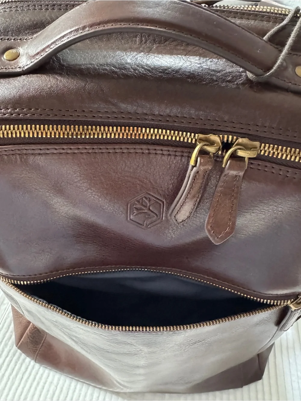 Genuine Italian Leather Backpack UNISEX NWT